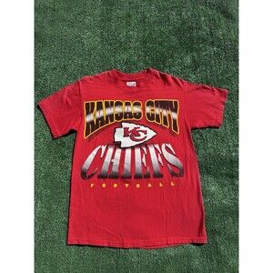 Vintage 1990s Kansas City Chiefs Single Stitch NFL T-Shirt Size Medium Rare